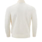 Elegant White Tech Fabric Cotton Sweater