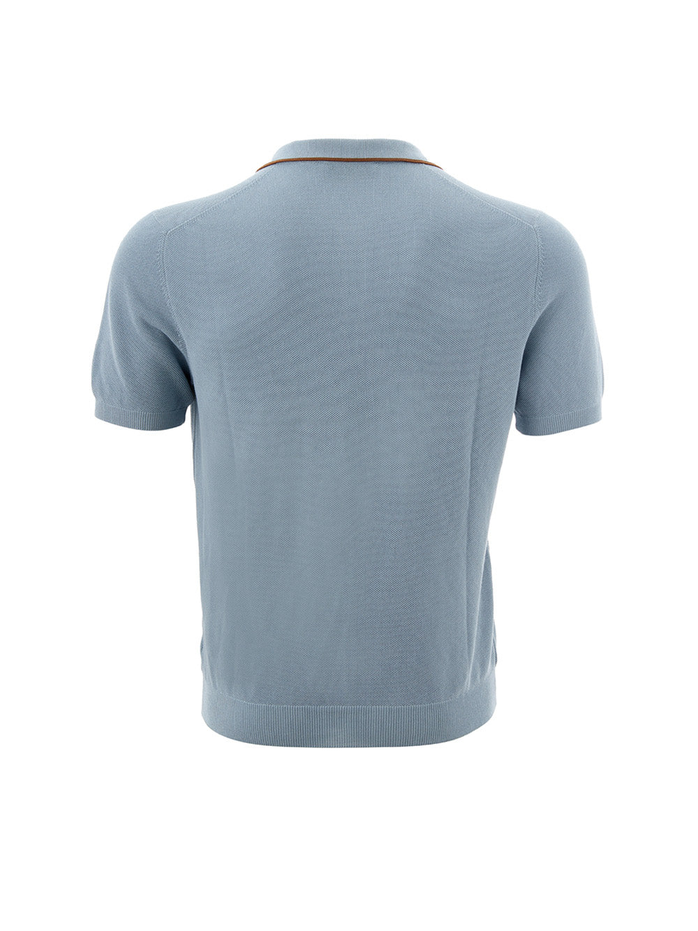 Chic Light Blue V-Neck Cotton Sweater