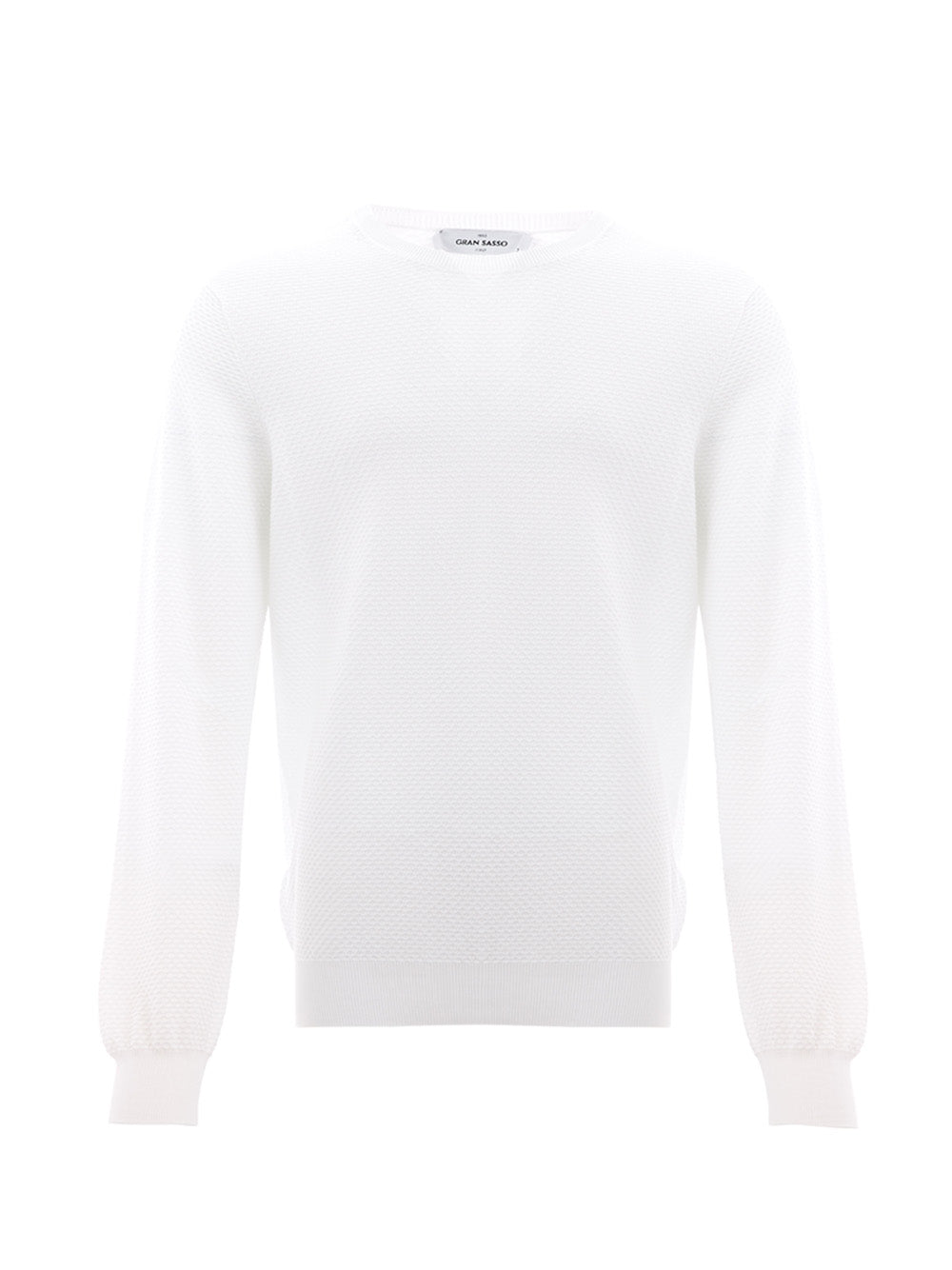 Elegant White Cotton Jumper for Men