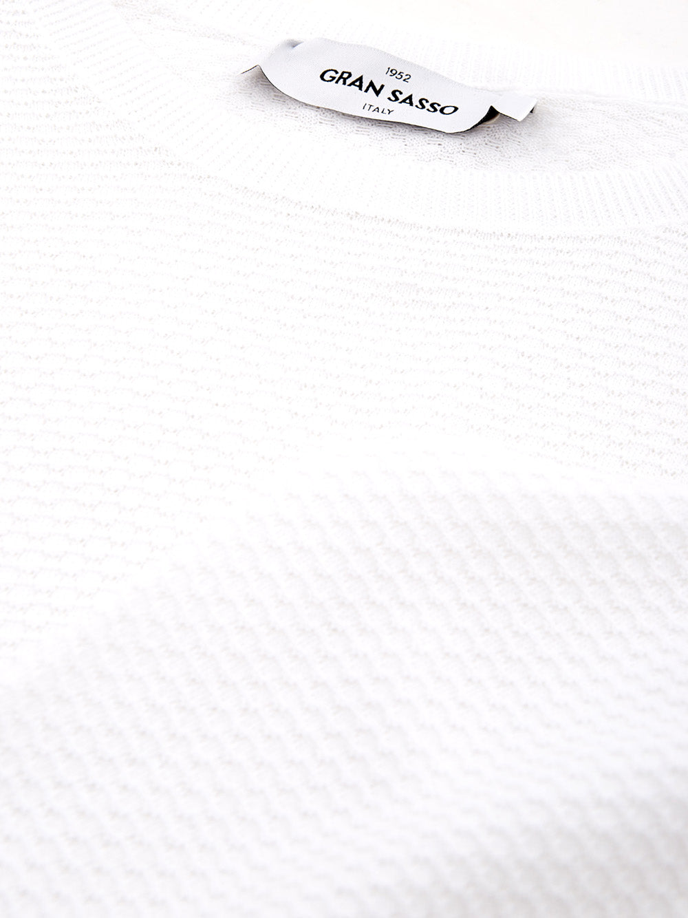 Elegant White Cotton Jumper for Men