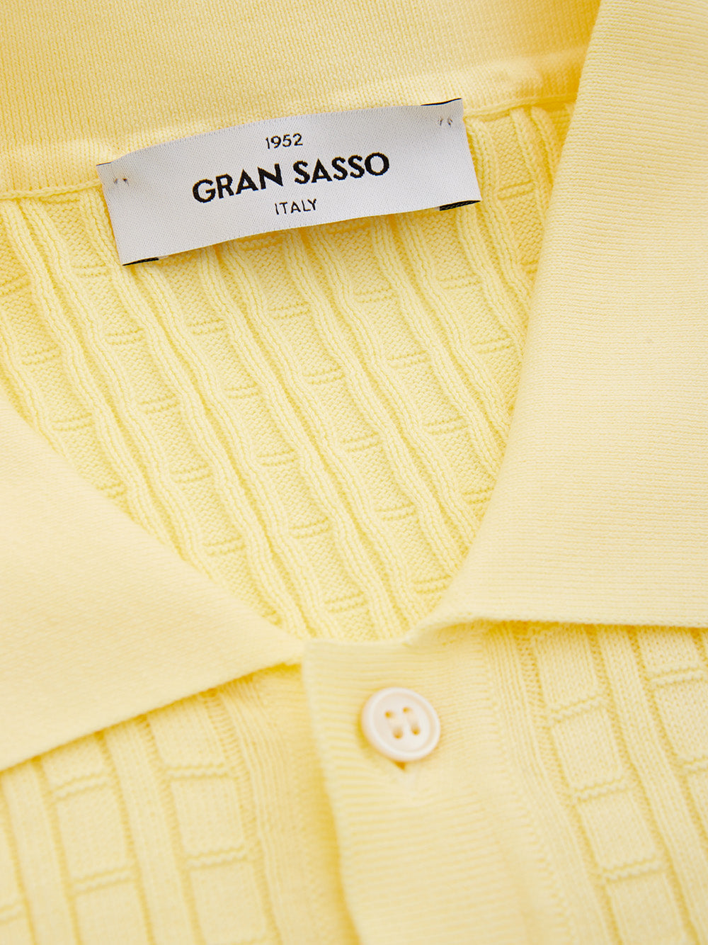 Elegant Yellow Cotton Polo by Gran Sasso