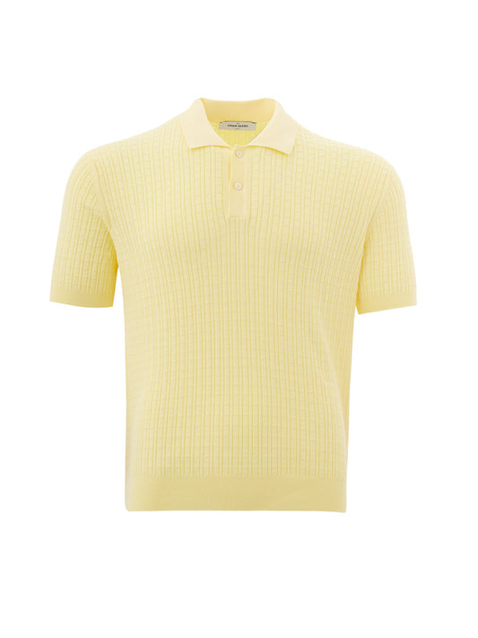 Elegant Yellow Cotton Polo by Gran Sasso