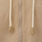 Beige Alcantara Hooded Zip Jumper