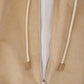 Beige Alcantara Hooded Zip Jumper