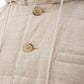 Elegant Beige Quilted Linen Vest