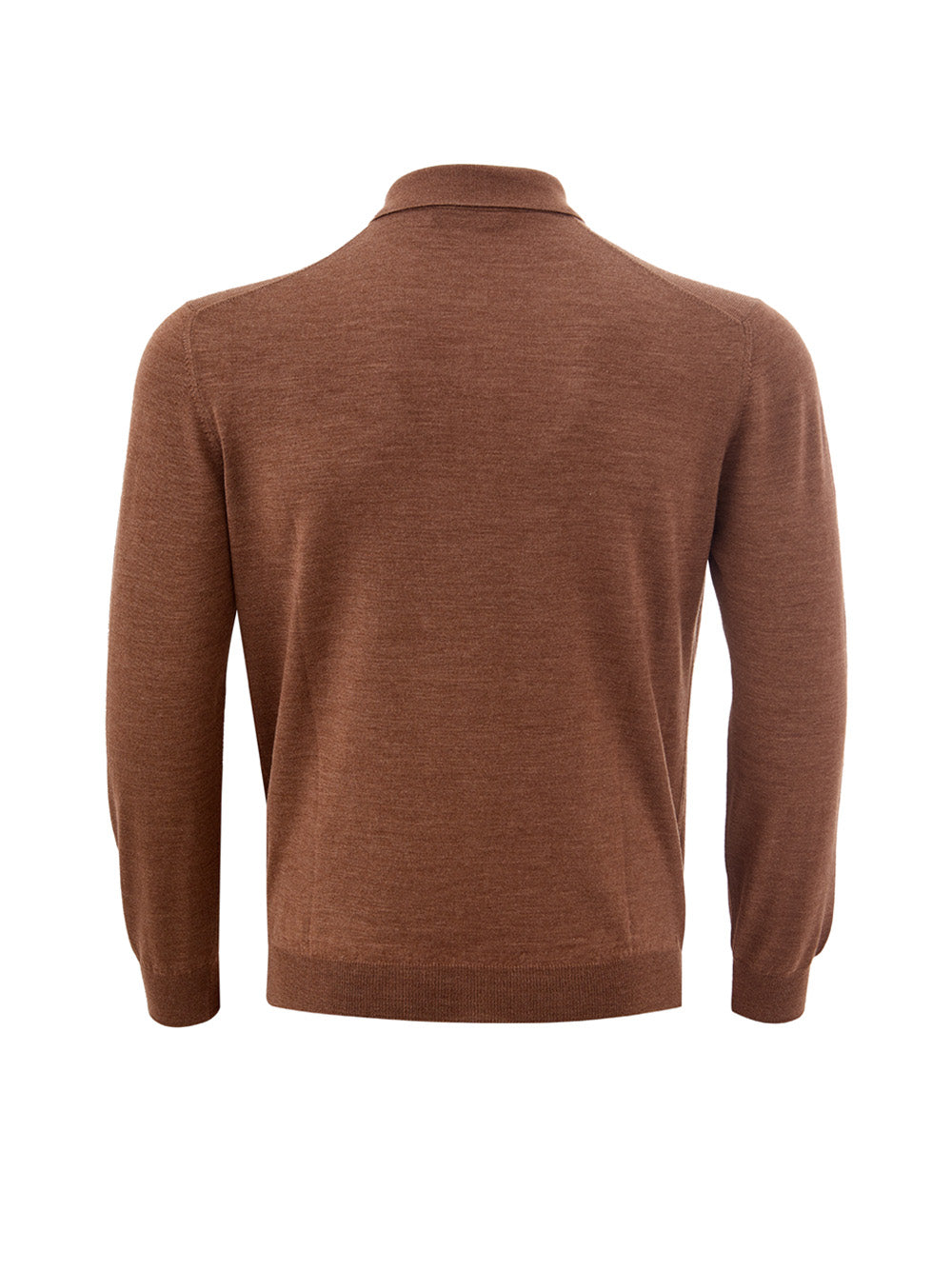 Elegant Silk Blend Long Sleeve Polo Shirt