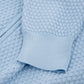 Elegant Light Blue Full Zip Cotton Jumper
