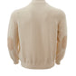 Elegant Beige Cotton Full-Zip Sweater
