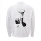 Iconic White Cotton Sweatshirt with Graphic Print