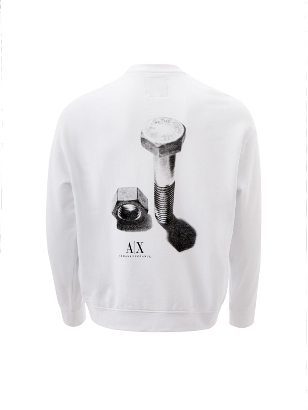 Iconic White Cotton Sweatshirt with Graphic Print