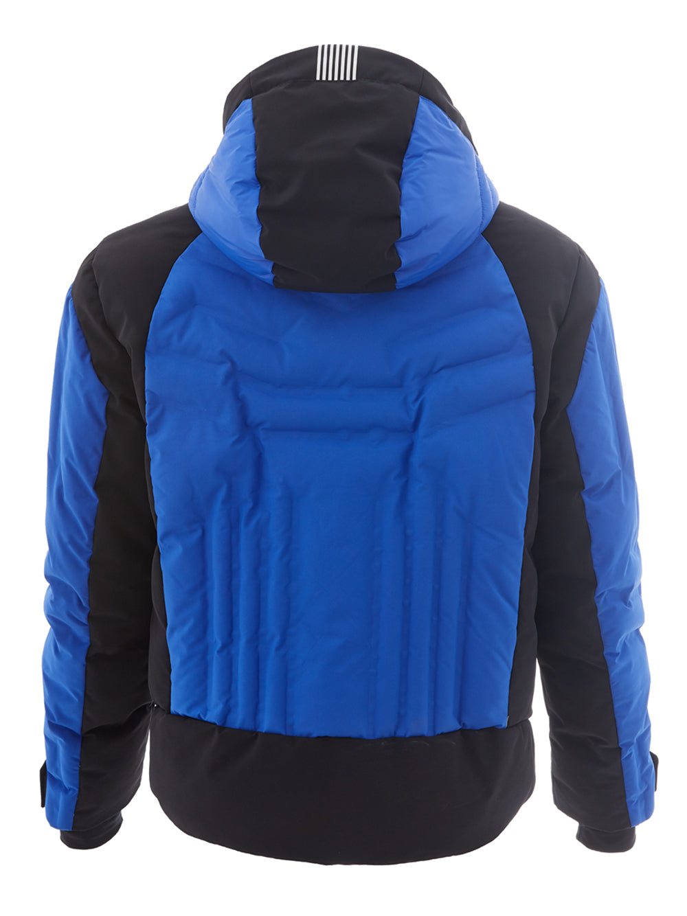 Chic Bicolor Blue/Black Winter Technical Jacket