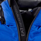 Chic Bicolor Blue/Black Winter Technical Jacket