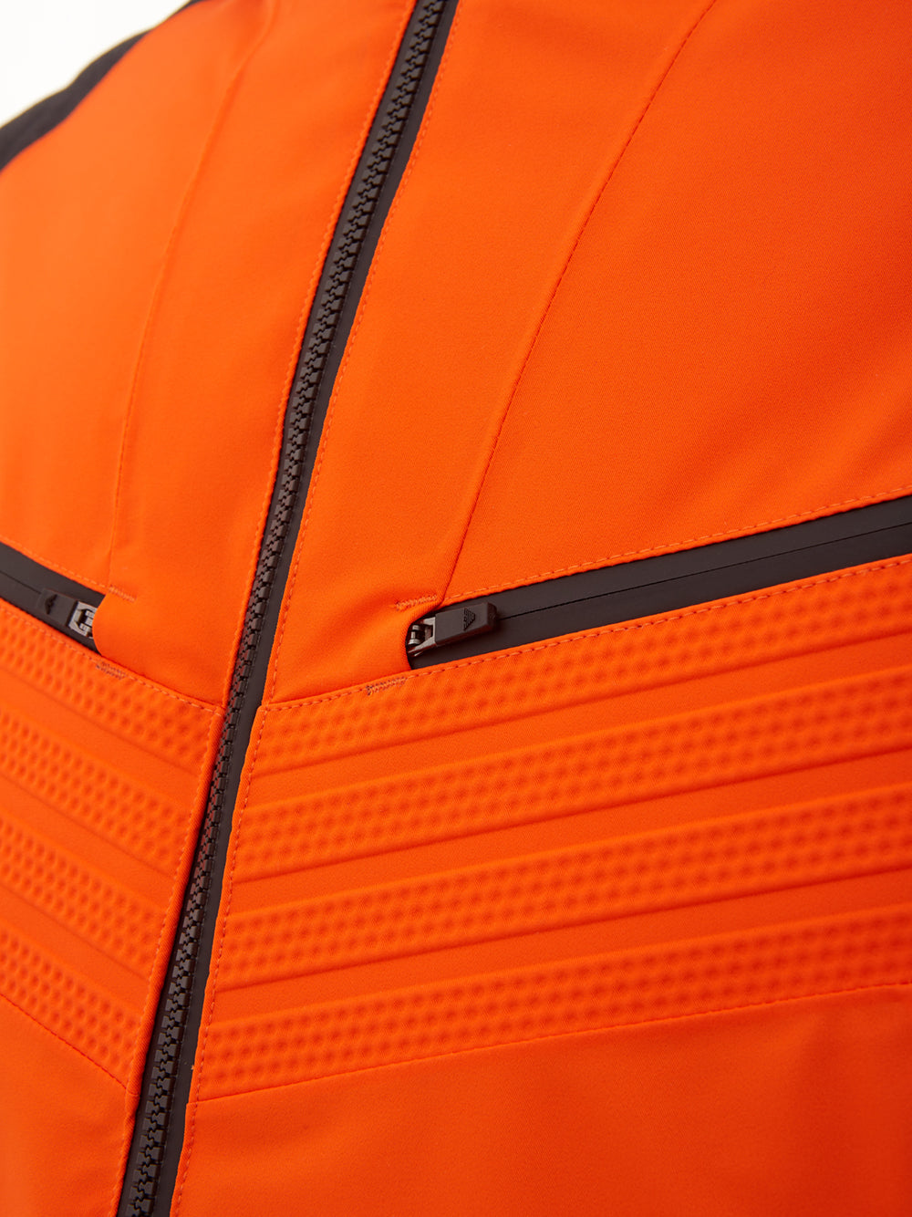 Orange Quilted Windproof Winter Jacket