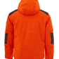 Orange Quilted Windproof Winter Jacket