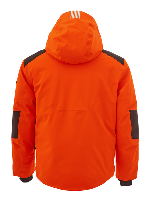 Orange Quilted Windproof Winter Jacket