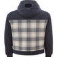 Quilted Denim Blue Jacket with Hood