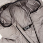 Beige Quilted Hooded Jacket with Zip Details