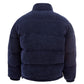 Quilted Corduroy Blue Puffy Jacket