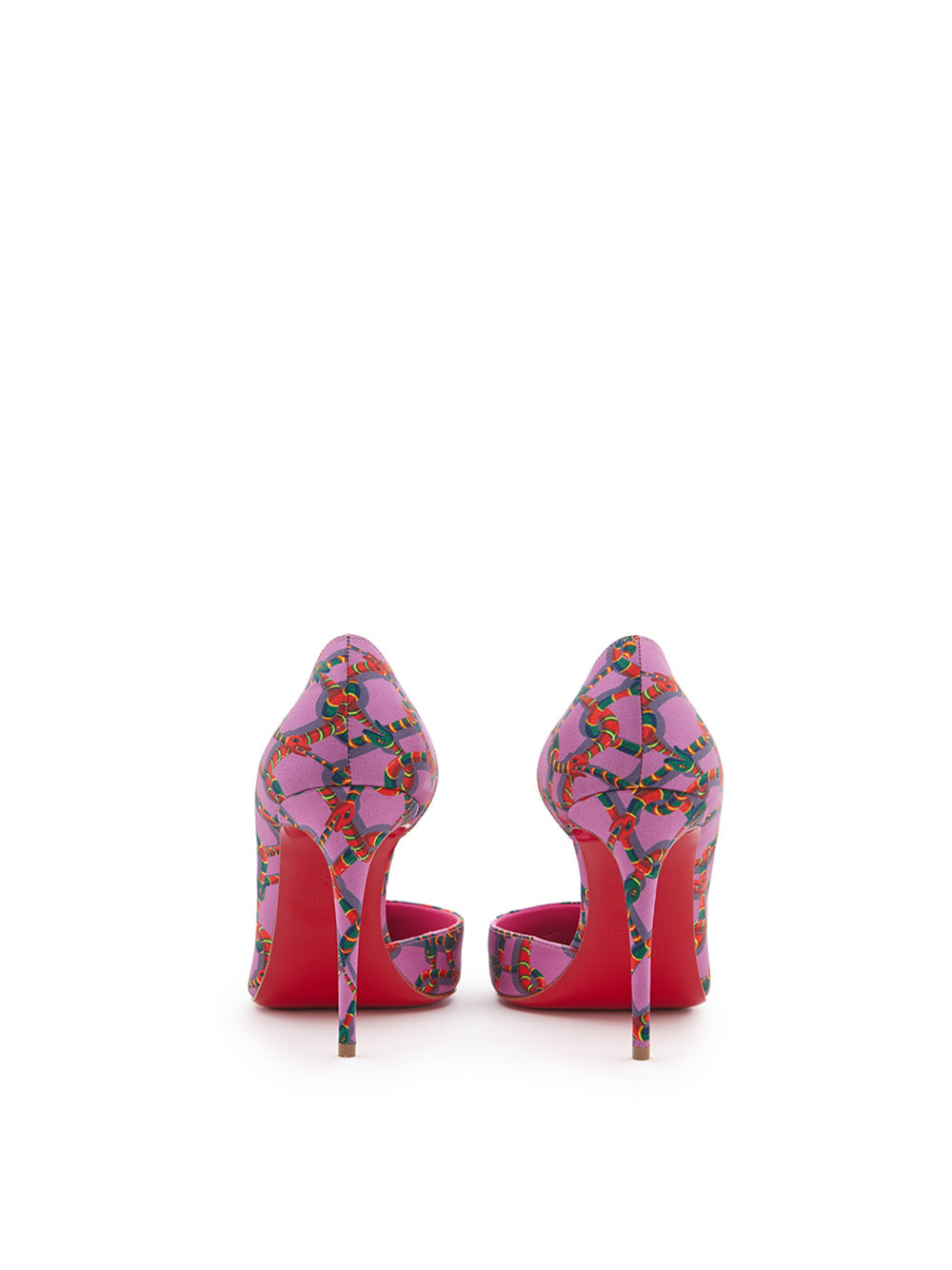 Elegant Satin Pink Pumps with Iconic Red Sole