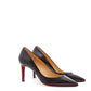 Chic Patent Pointed Pumps with Iconic Red Sole
