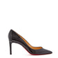 Chic Patent Pointed Pumps with Iconic Red Sole