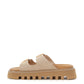 Chic White Leather Sandal Slippers with Buckles
