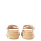 Chic White Leather Sandal Slippers with Buckles