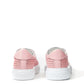 Pink Braided Leather Sneaker Elegance