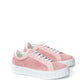 Pink Braided Leather Sneaker Elegance