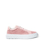 Pink Braided Leather Sneaker Elegance