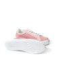 Pink Braided Leather Sneaker Elegance