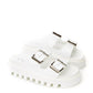 Elegant White Leather Sandal Slippers