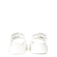 Elegant White Leather Sandal Slippers