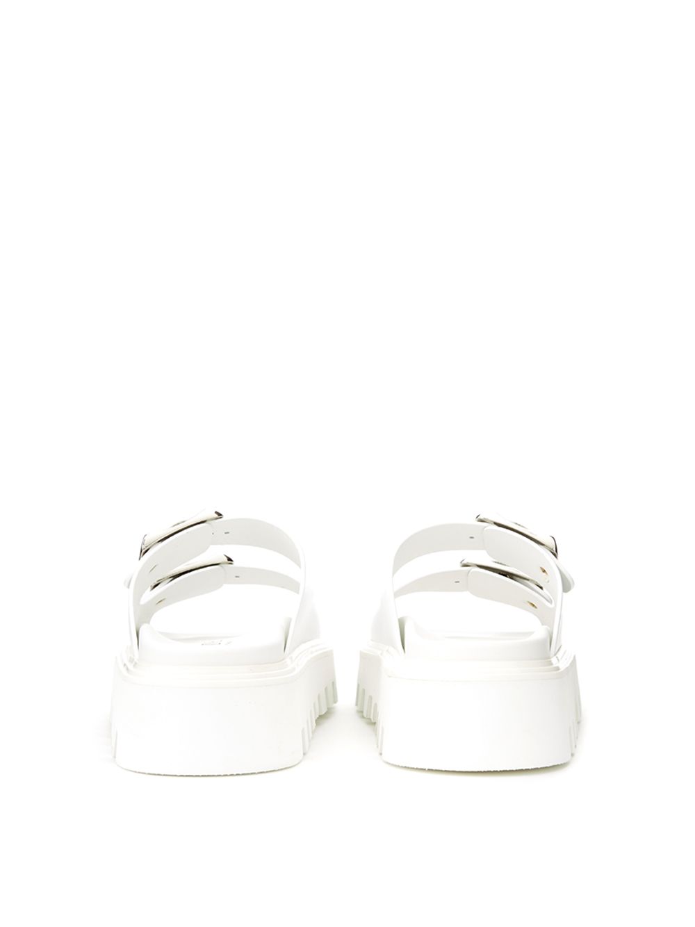 Elegant White Leather Sandal Slippers