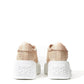 Chic Beige Leather Platform Sneakers