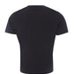 Elegant Black Cotton Eye-Print Tee
