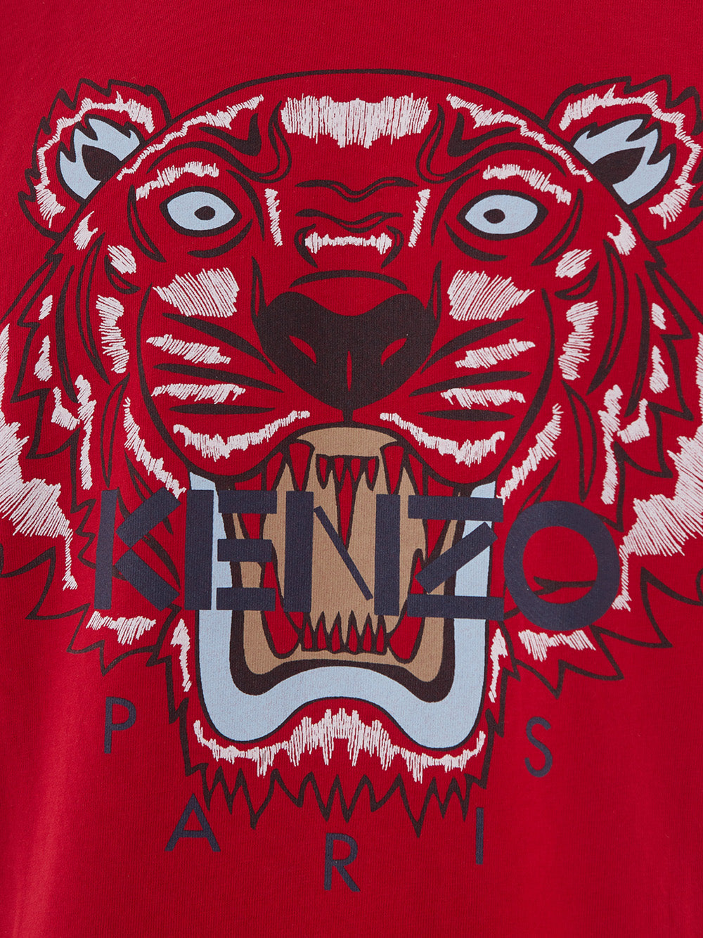 Elegant Red Tiger Print Cotton Tee