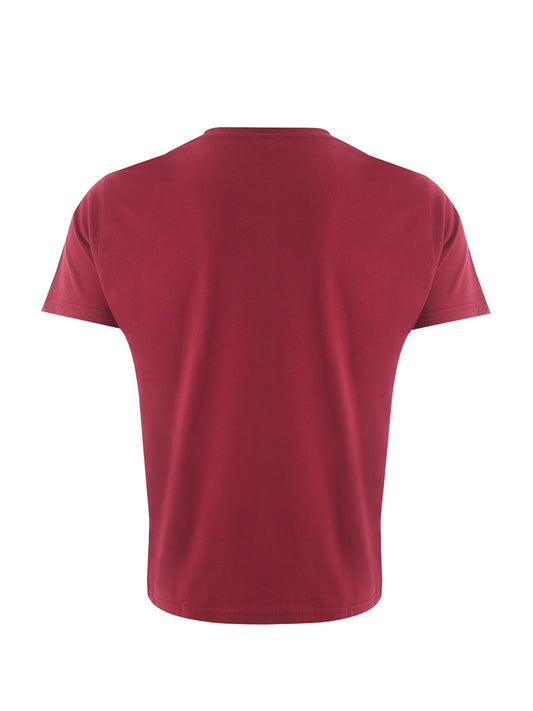 Elegant Bordeaux Cotton Tiger Print Tee