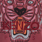 Elegant Red Cotton T-Shirt with Tiger Motif