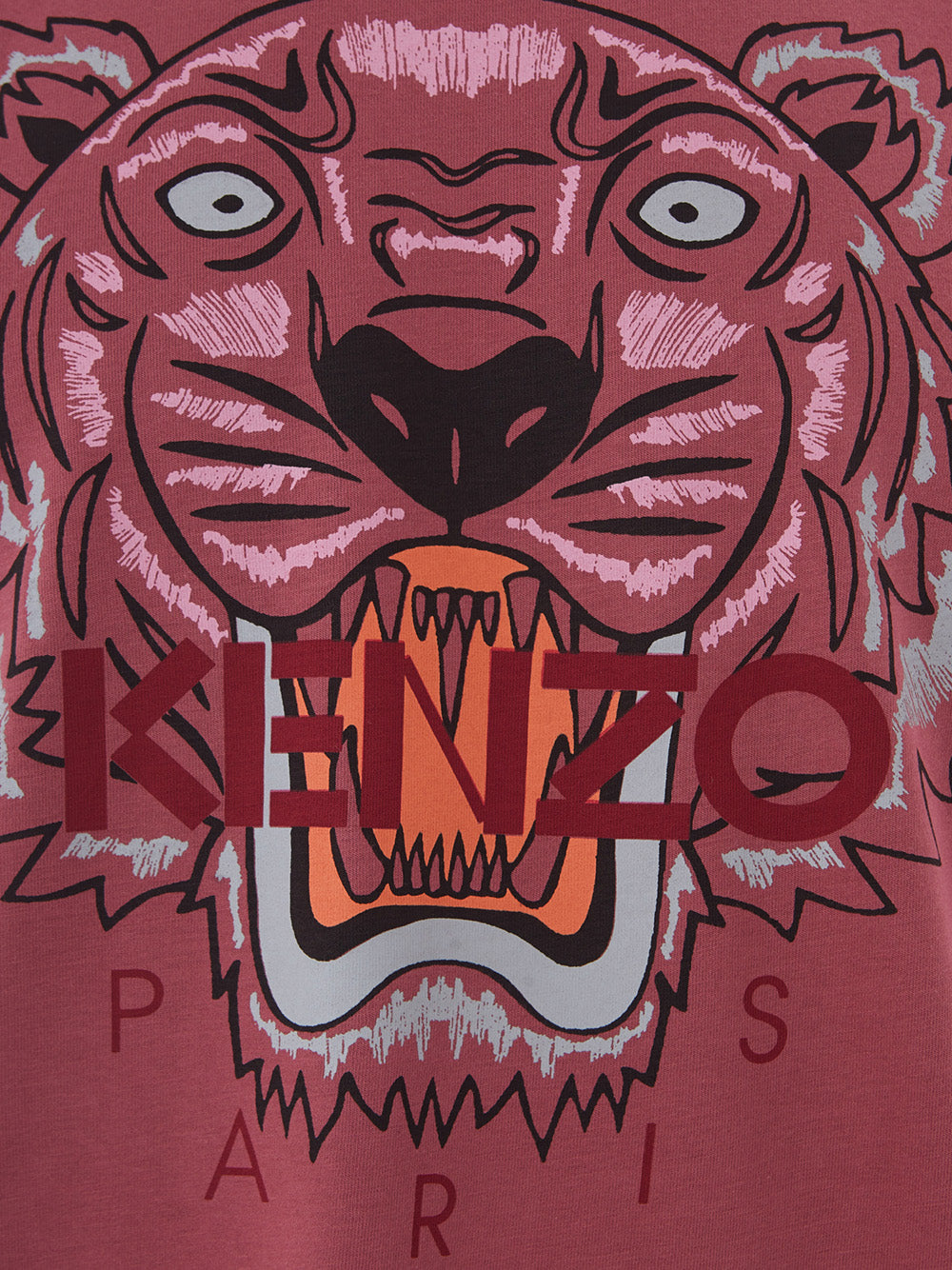 Elegant Red Cotton T-Shirt with Tiger Motif