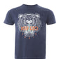 Electric Blue Cotton Tiger Print Tee