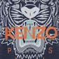 Electric Blue Cotton Tiger Print Tee