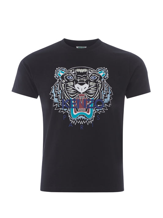 Multicolor Tiger Print Cotton Tee