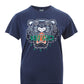 Elegant Kenzo Blue Tiger Print Tee