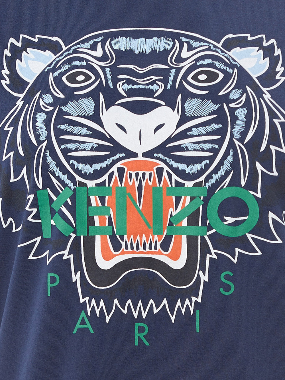 Elegant Kenzo Blue Tiger Print Tee