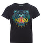 Elegant Black Cotton Tee with Iconic Tiger Print