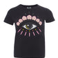 Iconic Black Cotton Eye-Print T-Shirt
