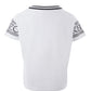 Sleek White Logo Sleeve T-Shirt