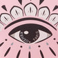 Pink Eye Print Cotton Tee