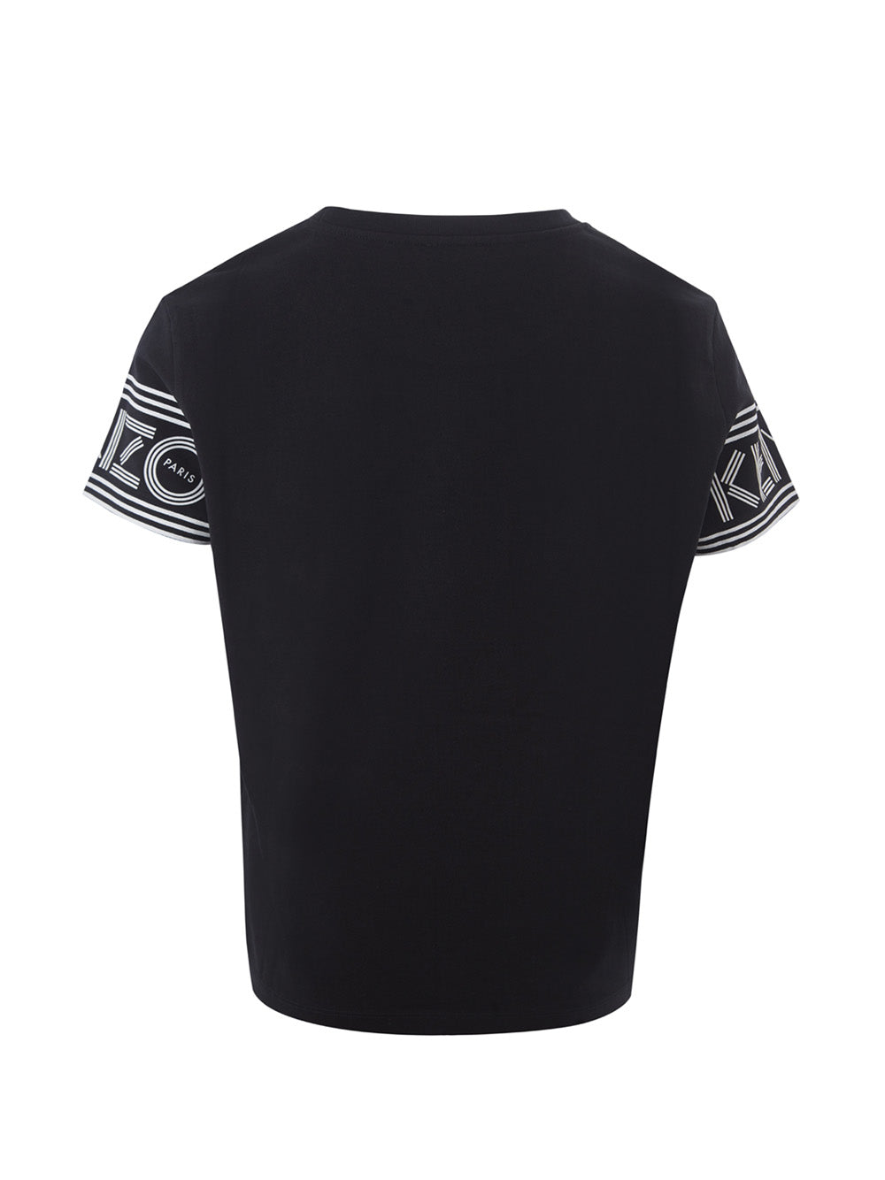 Sleek Black Cotton Logo Tee